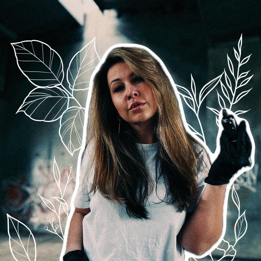 KSENIA TATUATORKA ZĄBKI TATUAŻE W STYLU GRAFICZNYM